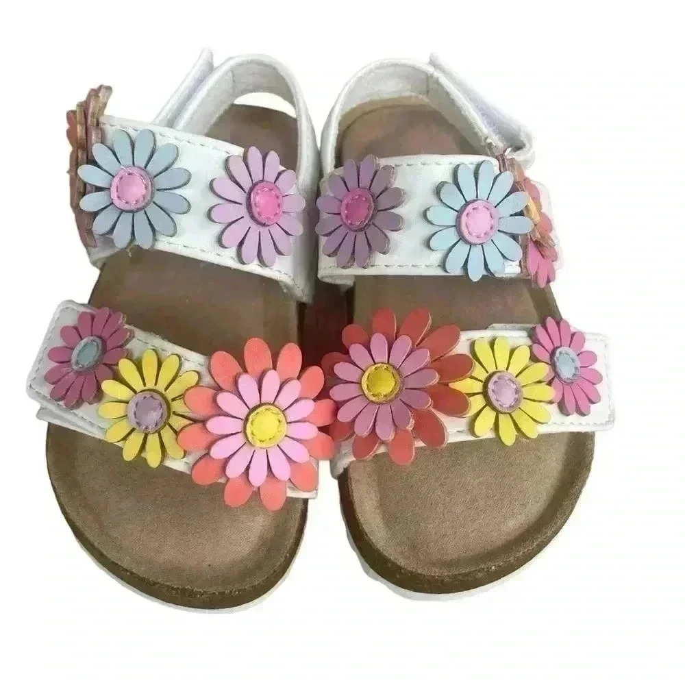 Nina girls Dalton Sandal in White Floral Size 7M like new used for pictures only - Picture 3 of 7